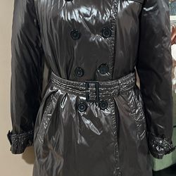 Moncler Down Coat Trench Coat with Belt