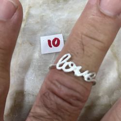 925 Sterling Silver Wedding Ring Size 10