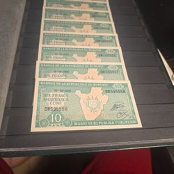 8  Burundi Bank Notes