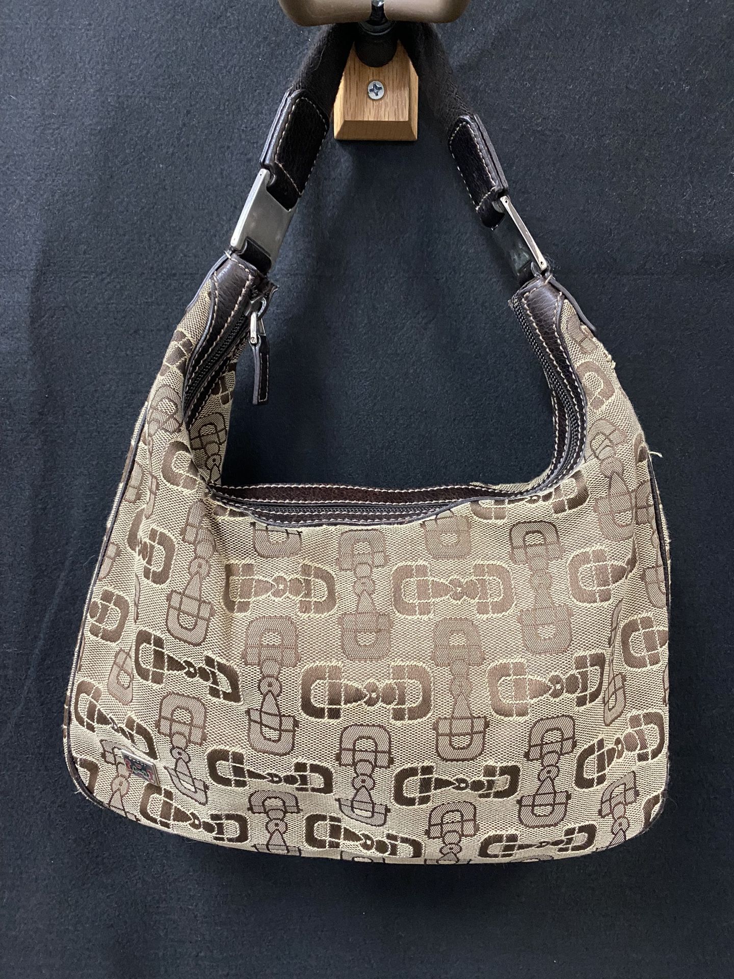 Vintage 1995 Luxury Handbag Horse Bit Print