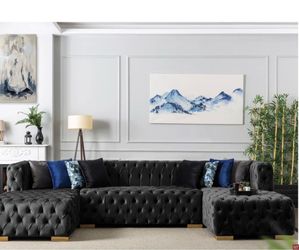 Velvet living room sofa couch