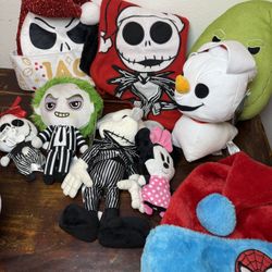 Disney Store Halloween Nightmare Begore Christmas plush Set