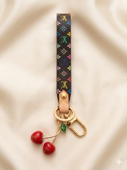 Brown Monogram Wristlet Keychain