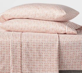 Twin/Twin XL 400 Thread Count Printed Performance Sheet Set Bronze Block - Threshold™