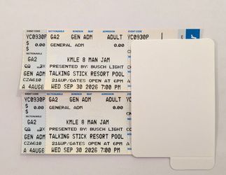 KMLE 8 Man Jam Concert Tickets x2