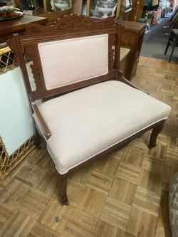 Antique Victorian bench chair 32 by 38 by 20