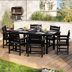 HDPE Outdoor Dining Table Set Patio Furniture