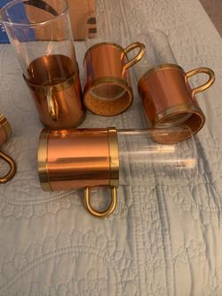 Copper glasses and holders