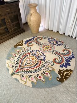 Bella BEL118  Hand Tufted Indoor Area Rug  5'x5'  Safavieh