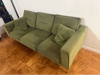 Green comfortable couch