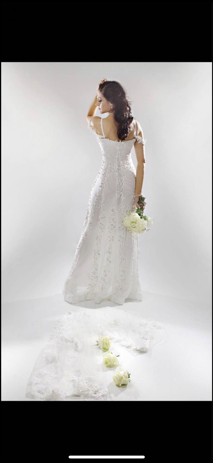 Luxurious Mermaid Hem Sleeveless Wedding Dress. Gorgeous Hand Made Lace All  Over The Dress Decorated With