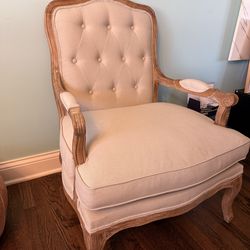 Vintage French Style Upholstered Accent Chair