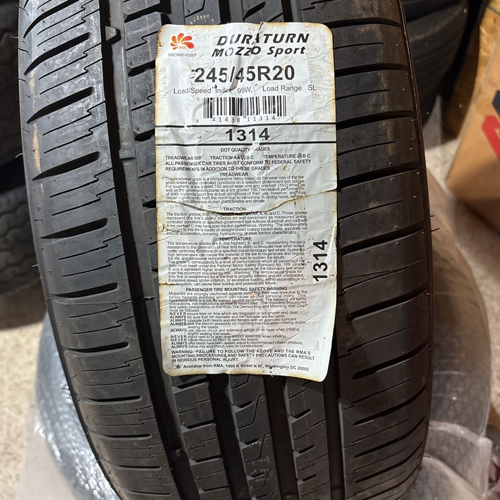 245/45r20 brand new tire