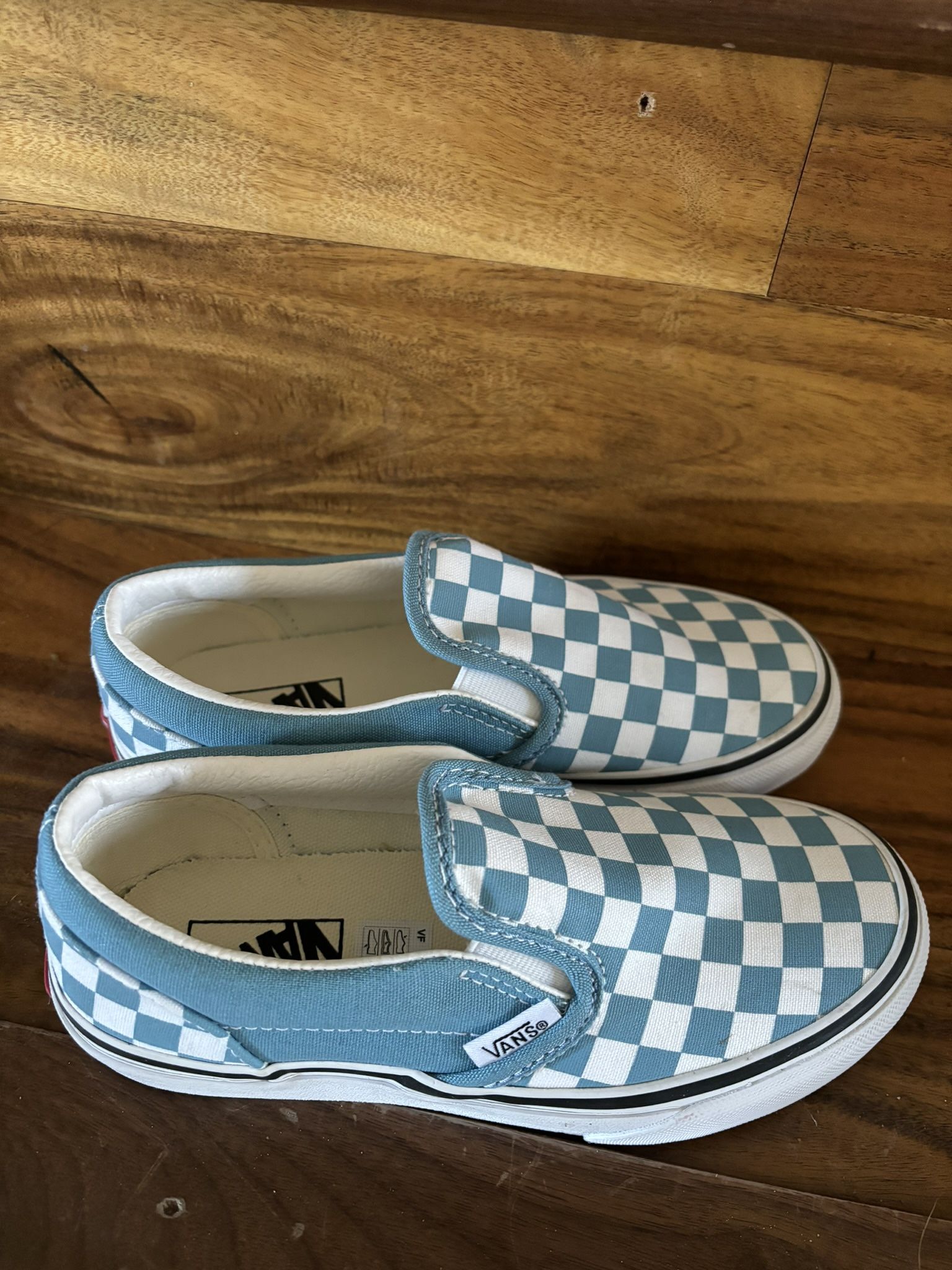 Brand New Youth Light Blue Checkered Vans