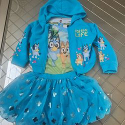 Bluey Toddler 3-Piece Outfit Set 3T