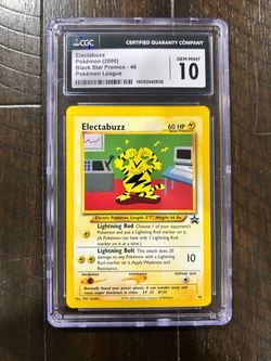 Electabuzz [CGC 10 Gem Mint] 46/53 Wotc Black Star Promo ⭐️ ENG 2000 Pokemon ⚡️