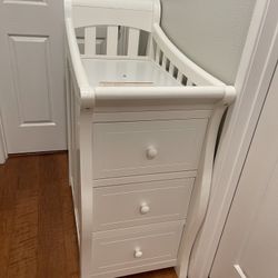 Wooden White Changing Table