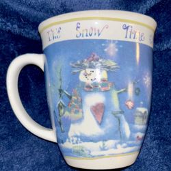 “It’s snow time” snowman Coffee mug