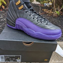 Jordan 12 Retro Field Purple Sizes 7y,6.5y,5.5y