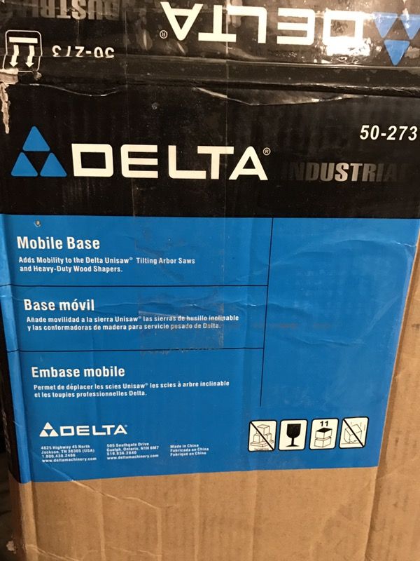 DELTA 50-273 Mobile Machine Base for Unisaw and Heavy Duty Shaper-new for  Sale in Medina, OH OfferUp