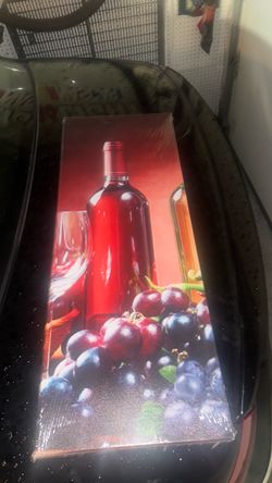 Wine and Grapes Canvas Wall Art