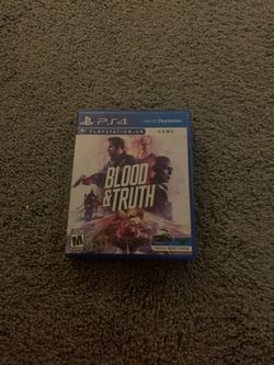 Blood & Truth VR PS4-action packed VR game! Used gently. 100% working!