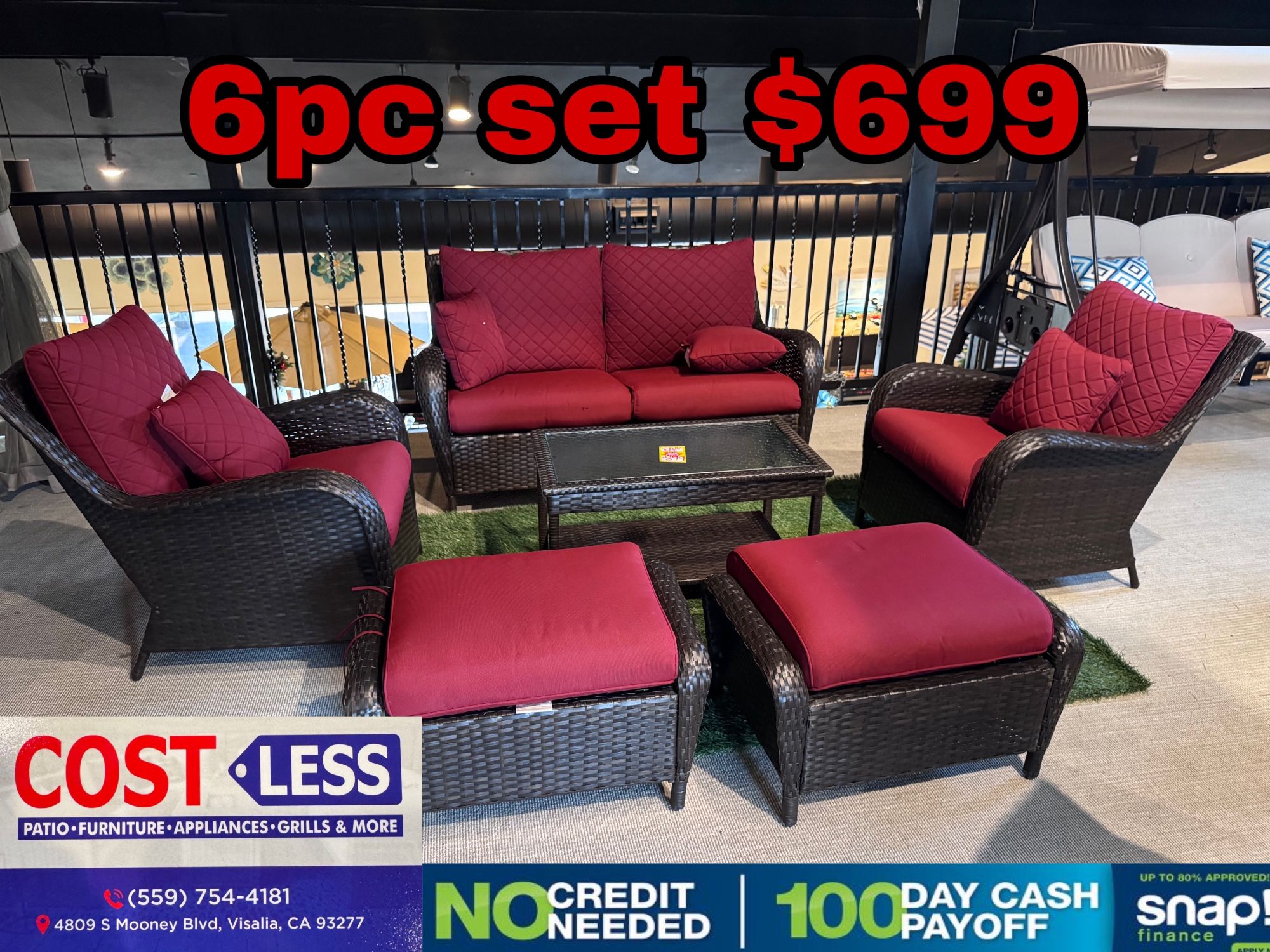 6pc Red Set