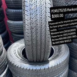 P245/75/16 Hankook Semi New All Four 98 %TREAD LIFE 