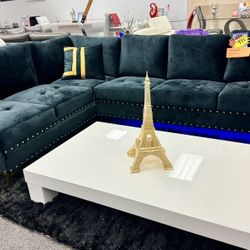 Amazing Deal💥Stunning Black Sofa Sectional With LED Lighting 50% Off Now Only $799🚨