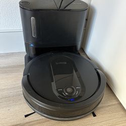 Shark EZ Robot Vacuum with Self-Empty Base, Row-by-Row Cleaning, Powerful Suction, Perfect for Pet Hair, Wi-Fi, Carpets & Hard Floors