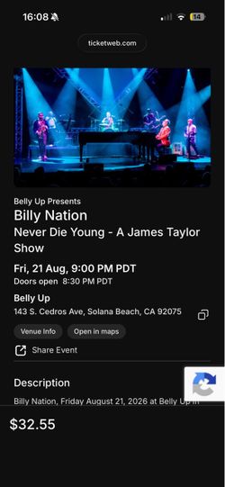 James Taylor cover band tickets