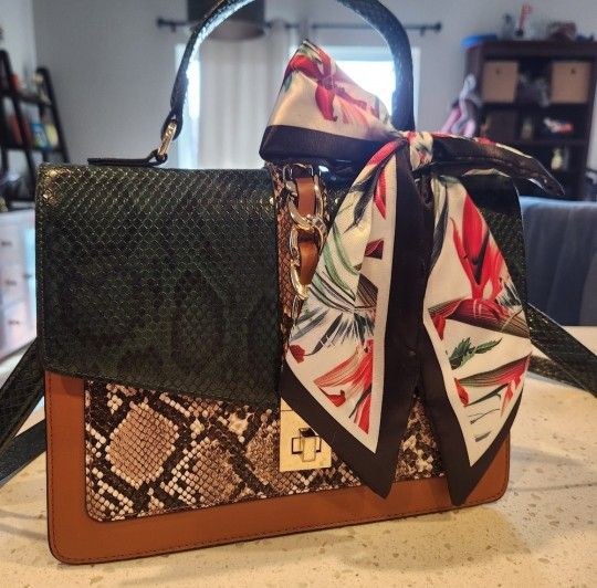Aldo Snake Skin Print Purse