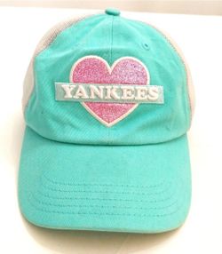47Brand Child's/Youth Blue & Pink With Sparkles Yankees Baseball Hat/Cap