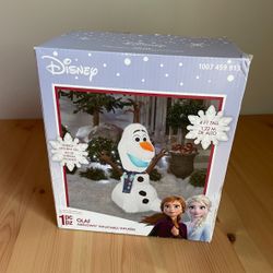 Gemmy Industries Disney 4 feet Christmas Airblown Inflatable LED Olaf Snowman Decoration NEW 