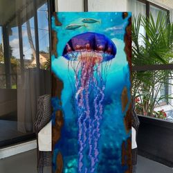 JellyFish  On Wood 