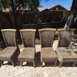 Wicker outdoor chairs
