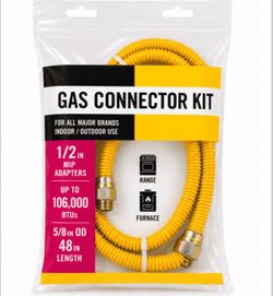 Gas Connector Kit 5/8 in OD 48 in