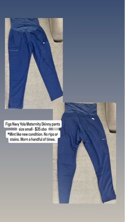 FIGS navy blue maternity scrub pants