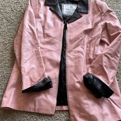 Vintage Peruzzi Pink leather jacket 