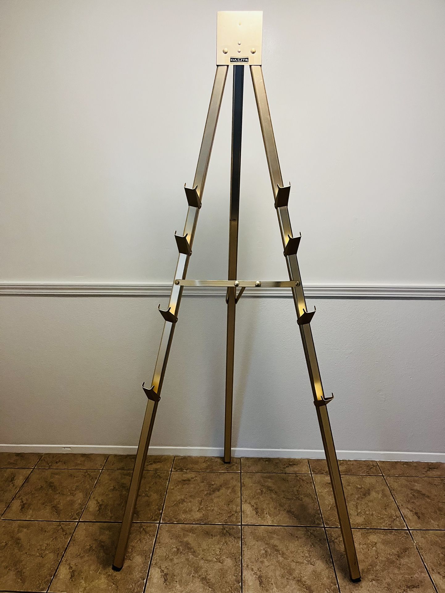 Dalite 6' Dual Purpose Flipchart Display Easel Stand Aluminum