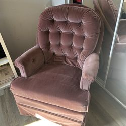 Pink Velvet Chair  Must Go Moving 
