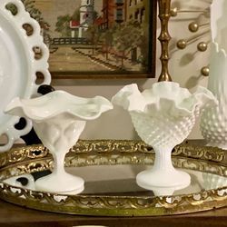 Lovely Milk Glass Candy Dishes