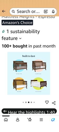 Davinci kalani 4 in 1 convertible baby crib