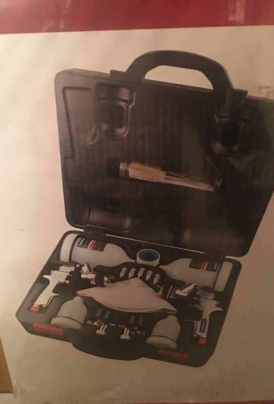 Gravity feed spray gun kit