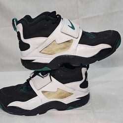 Nike Air Diamond Turf Emerald Black Green Gold Mid Top Nubuck IB2240-001 Sneaker size #10M