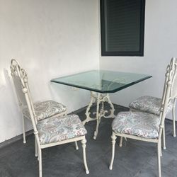 Glass Table And Chairs