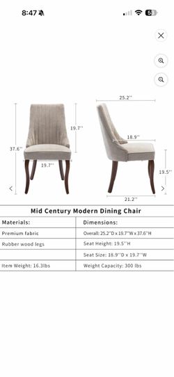 4 mid century beige dining table chairs