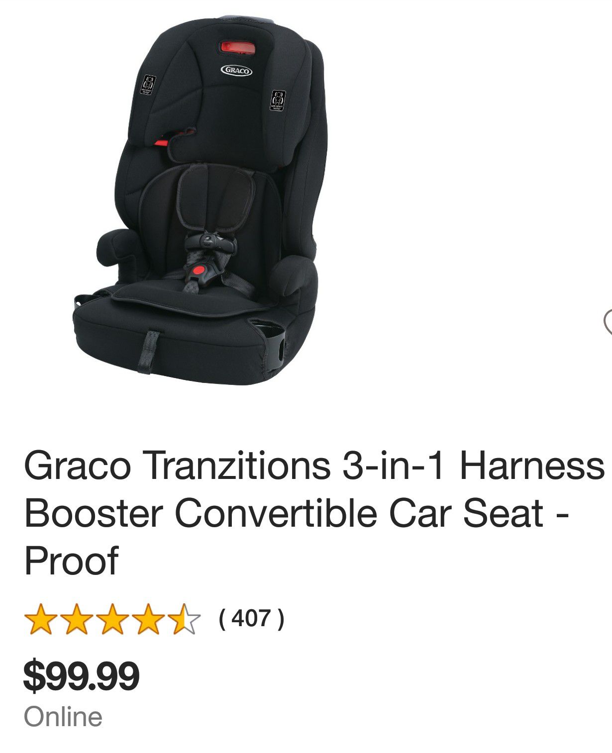 Graco Tranzitions 3in1 Car Seat