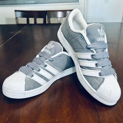 ADIDAS ‘Superstar Supermodified’ Men’s H03740 Low Grey/White -Size 10.5