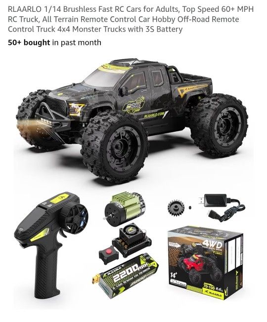 RLAARLO 1/14 Brushless Fast RC Cars